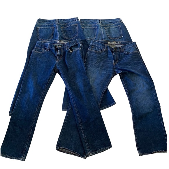 Old Navy Dark Denim Jeans Mens Sz 33x30 Straight Slim Bundle 100% Cotton - Picture 11 of 12